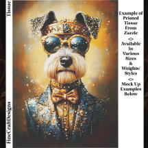 Decoupage de Regal Schnauzer Cachorro e Ouro Coroa