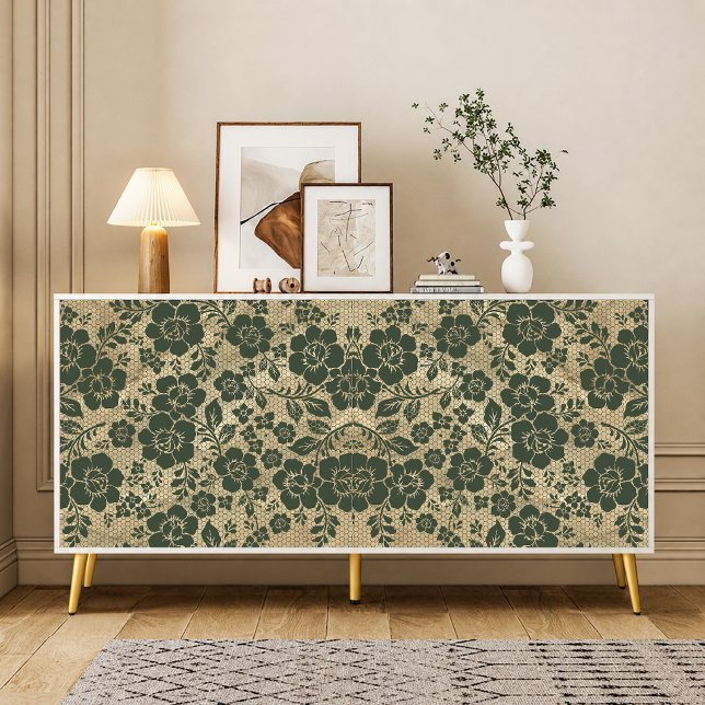 Papel de seda decoupage de renda preta vintage (Criador carregado)