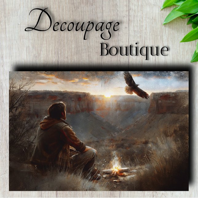 Papel De Seda Decoupage de Selvagem de Canyon (Canyon Wilderness Decoupage Tissue Paper)