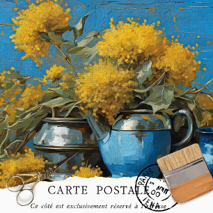 Papel De Seda Decoupage de Textura Vintage Floral Russa Farmhous