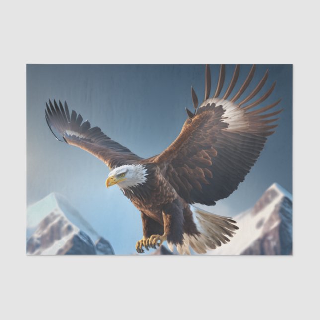 Papel De Seda Decoupage de Trabalho de arte de Águia (Frente )