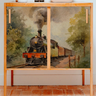 Papel De Seda Decoupage de Trem Vintage