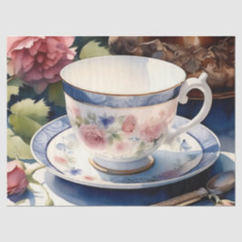 Papel De Seda Decoupage de Xícara e Pires Vitorianos