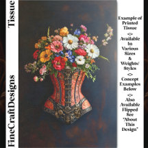 Decoupage DF5L Vitoriana Steampunk Corset Flowers