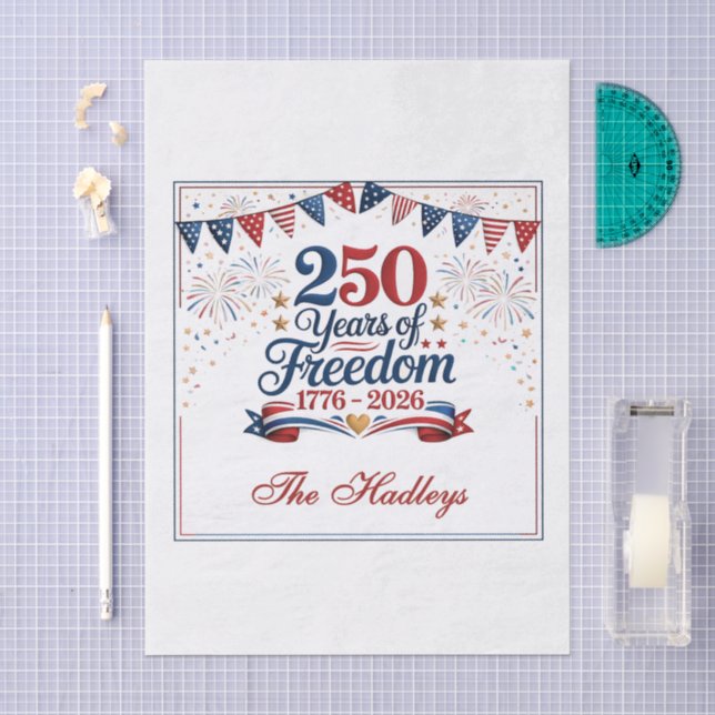 Papel De Seda Decoupage do 250º Aniversário da América (Arte )