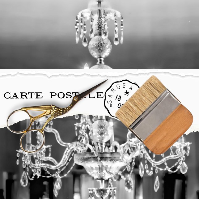 Papel De Seda Decoupage do candelabro branco-preto elegante (Criador carregado)