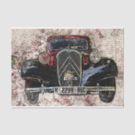 Papel De Seda Decoupage do Carro vintage Antigo
