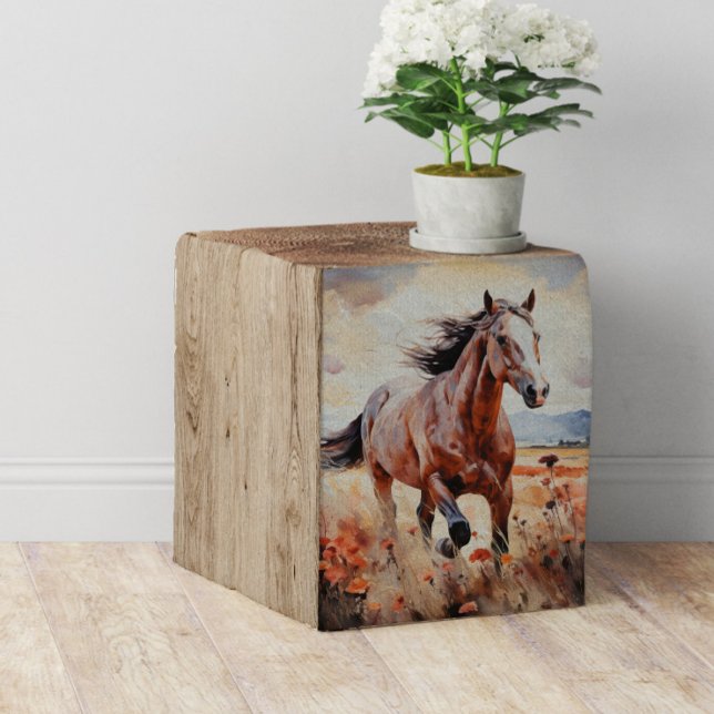 Papel De Seda Decoupage do Cavalo Selvagem Castanho e Negro (Criador carregado)
