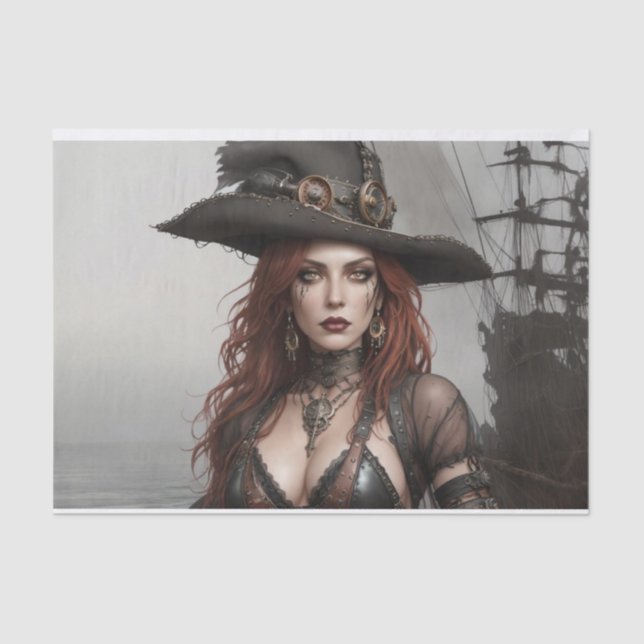 Papel De Seda Decoupage do Coletor de Almas Steampunk | Escura (Frente )