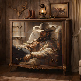 Papel De Seda Decoupage do Cowboy em Repouso