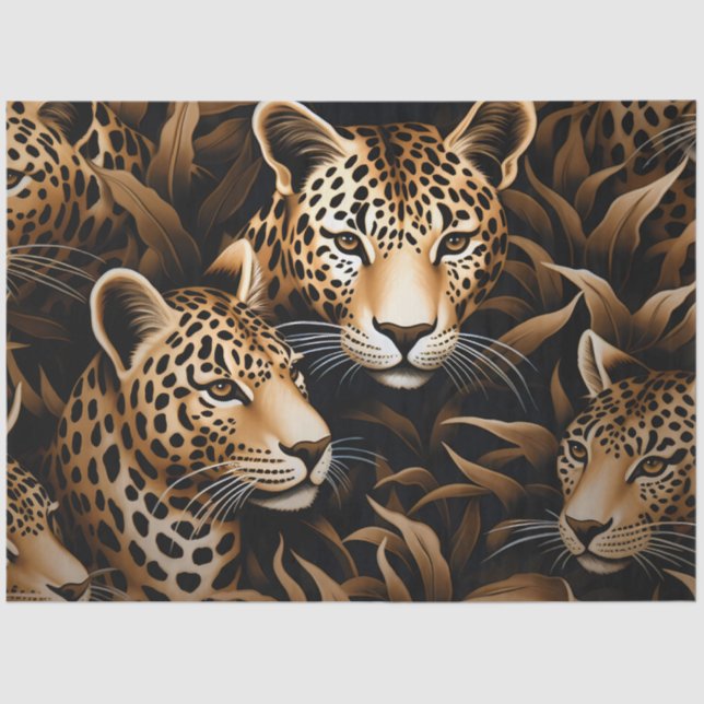 Papel De Seda Decoupage do Elegante Exótico Cheetah Wildlife Imp (Frente )