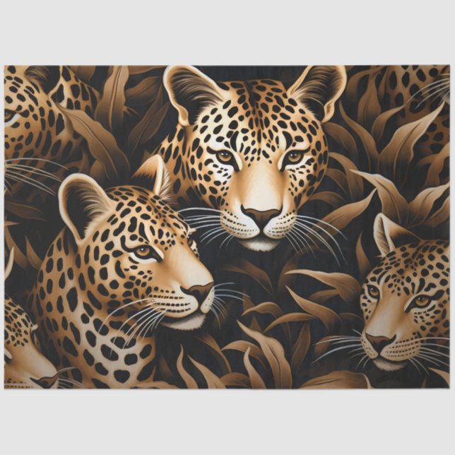 Papel De Seda Decoupage do Elegante Exótico Cheetah Wildlife Imp (Frente )