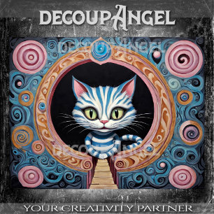 Papel De Seda Decoupage do Gato de Cashire nº 2