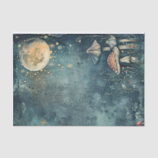 Papel De Seda Decoupage do Jardim das Fadas Moonlit