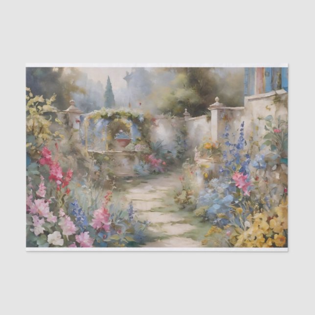 Papel De Seda Decoupage do Jardim Encantado (Frente )