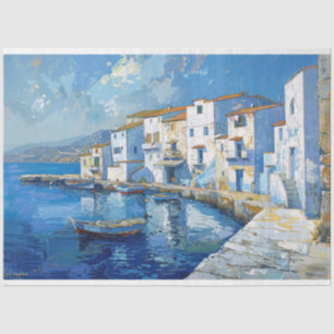 Papel De Seda Decoupage do Mediterrâneo da Toscânia Costeira