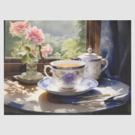 Papel De Seda Decoupage do Partido do Chá Vitoriano