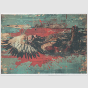 Papel De Seda Decoupage do Patrimônio Indiano Americano