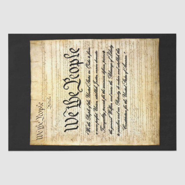 Papel De Seda Decoupage do Preâmbulo dos Estados Unidos (Frente )