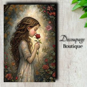 Papel De Seda Decoupage do Primeiro Beijo de Rose