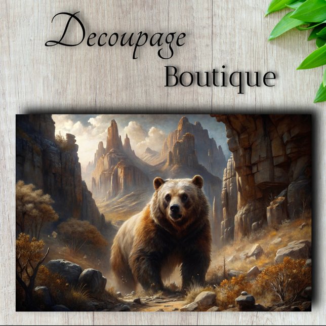 Papel De Seda Decoupage do Rei da Montanha (Mountain King Decoupage Tissue Paper)