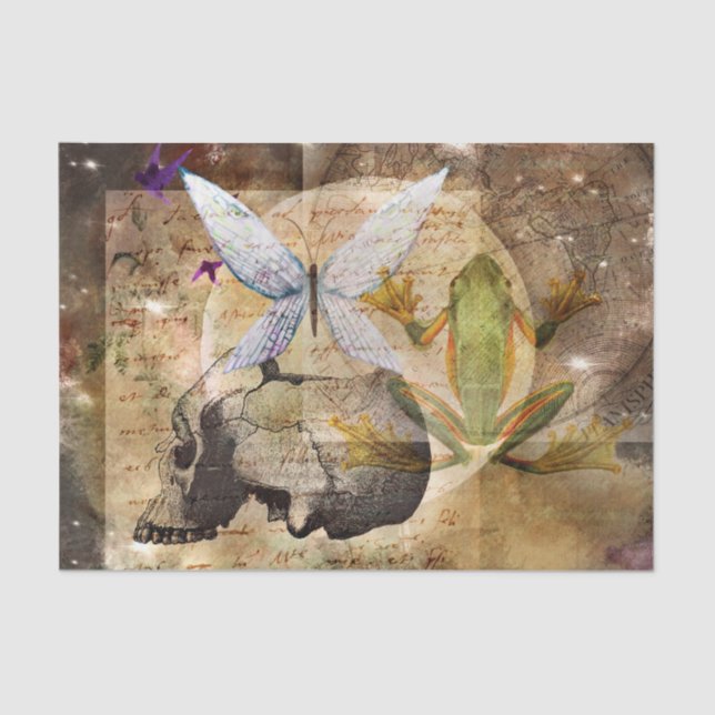 Papel De Seda Decoupage do Sapo Ortográfico da Lua Midnight (Frente )