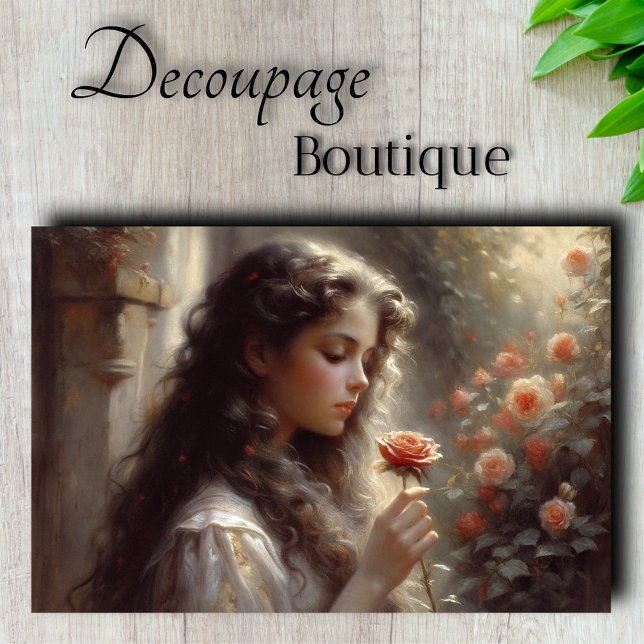 Papel De Seda Decoupage do Segredo da Rosa (Rose's Secret Decoupage Tissue Paper)