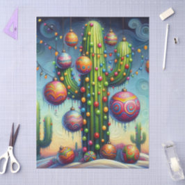 Papel De Seda Decoupage do Southwest Saguaro Cactus