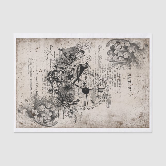 Papel De Seda Decoupage do vintage (Frente )