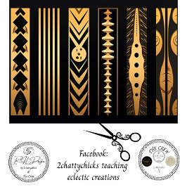 Papel De Seda Decoupage Dourado Preto Padrões Ornamentais Incisã