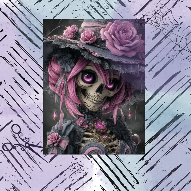 Papel De Seda Decoupage Esqueleto Gótico Vitoriano (Criador carregado)