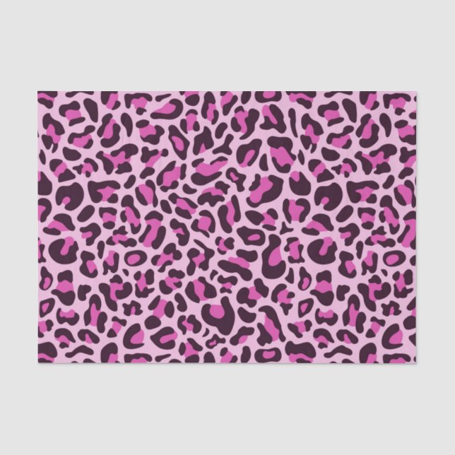 Papel de seda decoupage estampa leopardo rosa (Frente )