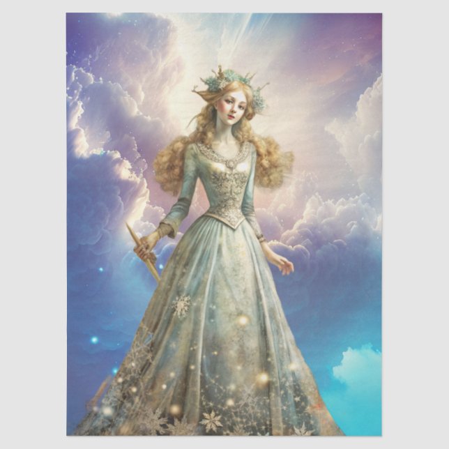 Papel De Seda Decoupage Etéreo Encantado Princesa Celestial (Frente )