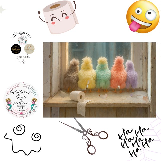 Papel De Seda Decoupage Farmhouse Chicks Bathroom Toilet Paper (Criador carregado)