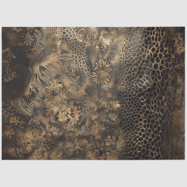 Papel De Seda Decoupage Faux Concluir Textura de Pele Replente (Frente )