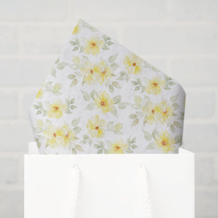 Papel de Seda Decoupage Floral Amarelo, Flores