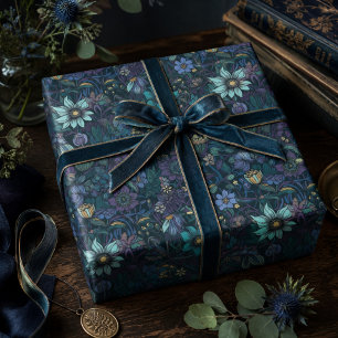 Papel De Seda Decoupage Floral Azul Jardim Vintage Elegante