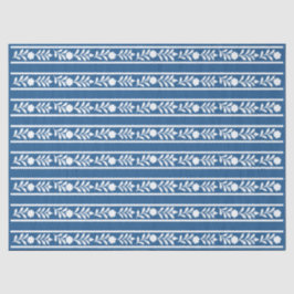 Papel De Seda Decoupage Floral com Relevo em Azul Claro