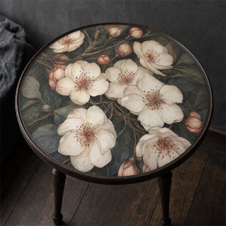 Papel De Seda Decoupage Floral de Flor de Maçã em Creme Vintage