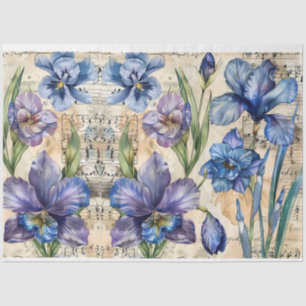Papel De Seda Decoupage Floral Inspirada por Vintage Aquarela