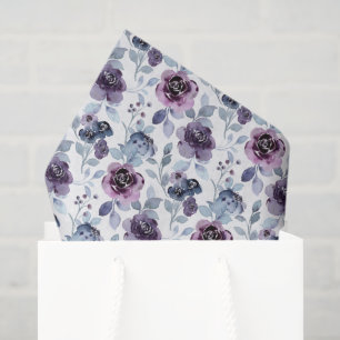 Papel De Seda Decoupage Floral Roxa