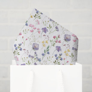 Papel De Seda Decoupage Floral Roxa