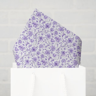 Papel de Seda Decoupage Floral Roxo, Lavanda
