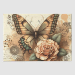 Papel De Seda Decoupage Floral Rústico Elegante Vintage