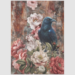 Papel De Seda Decoupage Floral Rústico Vitoriano Elegante Antigo