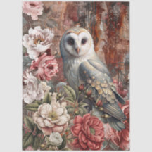 Decoupage Floral Rústico Vitoriano Elegante Antigo