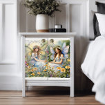 Papel De Seda Decoupage Floral Summer Wildflower, Reino Unido<br><div class="desc">Fadas de jardim inocentes e elegantes que descansam entre as flores silvestres do verão em um belo design floral. Um fundo branco de madeira de algodão com uma escrita manual macia efêmero termina excessivamente a composição. Concebido por artista e designer com licença internacional,  Audrey Jeanne Roberts,  copyright.</div>