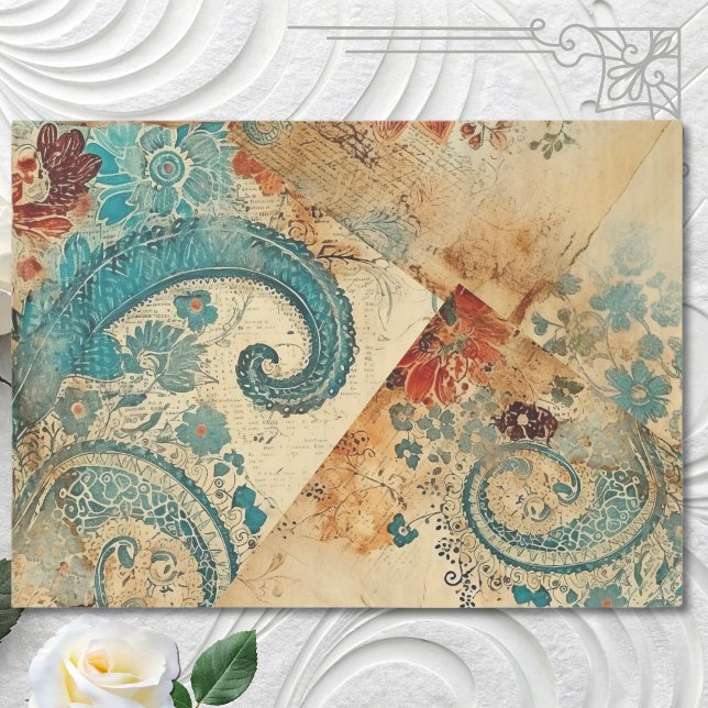 Papel De Seda Decoupage Floral Vintage (Criador carregado)