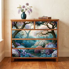 Papel De Seda Decoupage Floresta Sonhadora Encantada Floral Past