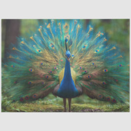 Papel De Seda Decoupage Florestal Pavão Real 
